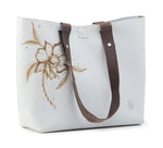 Bag "light grey flower"