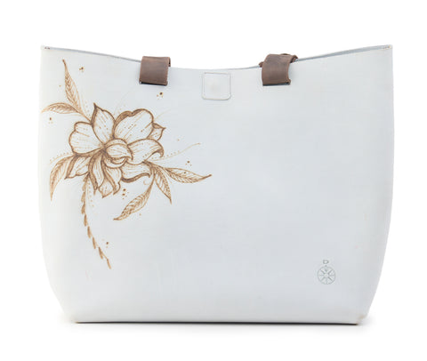 Bag "light grey flower"